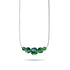 Collier avec fermoir infini en verre Firefly | Argent sterling 925 | Trèfle bleu